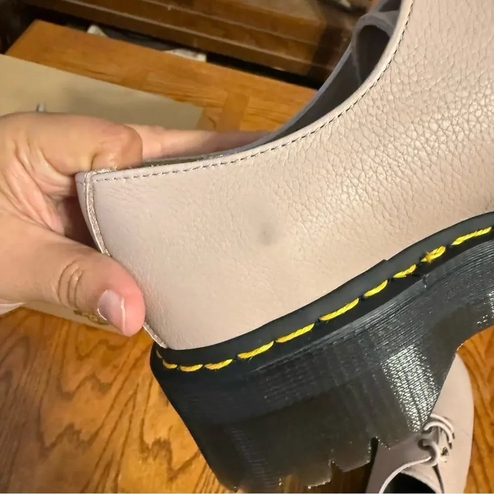 Dr. Martens 1461 Quad II Vintage Taupe Platform Derby Leather Sz Wmns 9 Men 10